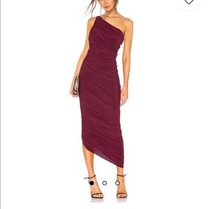 Norma Kamali, plum maxi dress. NEW.